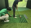 스크린 파크골프 실습 현장 모습^^